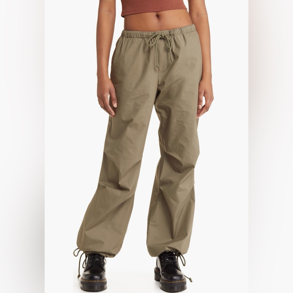 BP Drawstring Cotton Poplin Parachute Pants Women’s Size Small